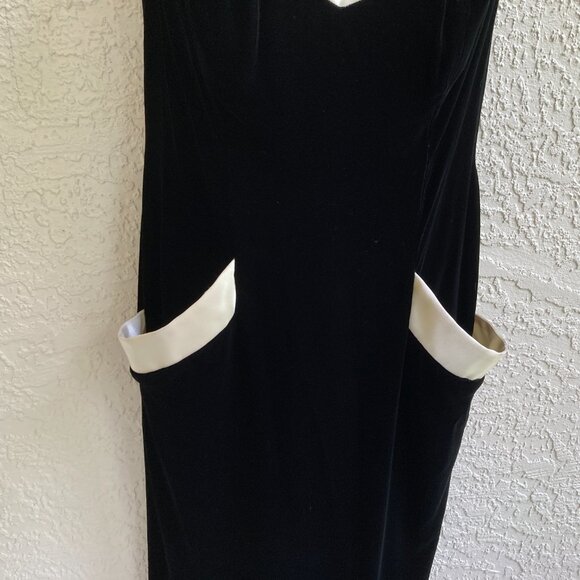 Saks Fifth Ave Velvet Dress & Jacket Vintage Size 8 Occasion Party  Gown 60s - Picture 9 of 14